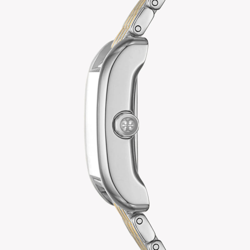Tory Burch Women's Silver & Gold Watch, White Dial | Tbw1070 by i-watch