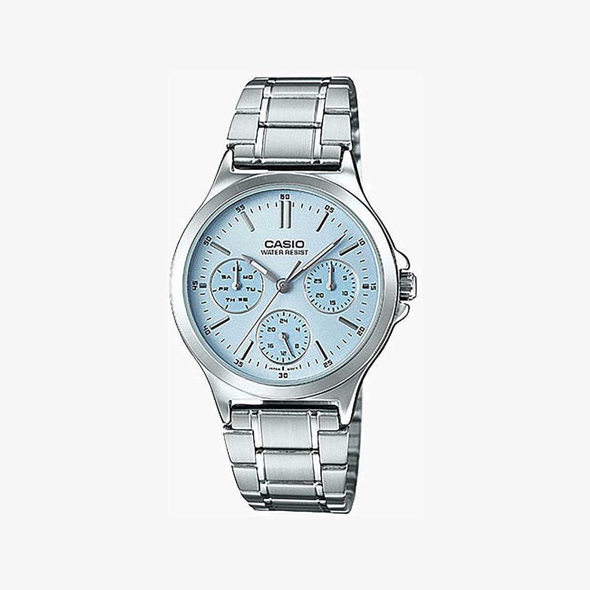 CASIO LTP-V300D-2AUDF SPORTY ELEGANCE - WOMEN'S STAINLESS STEEL TIMEPIECE WITH BLUE DIAL