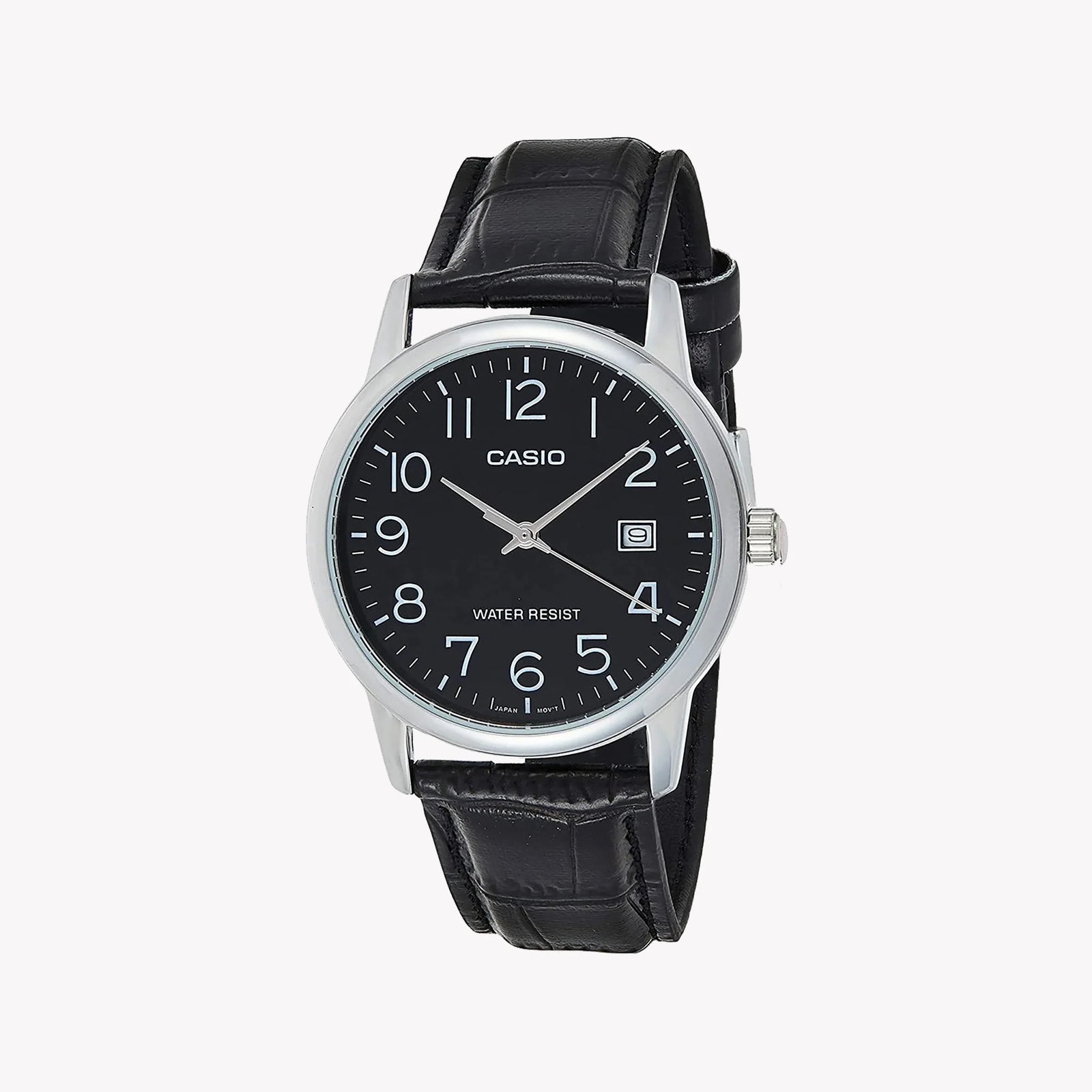Timeless Elegance Men's Silver Watch, Black Dial | Mtp-V002l-1budf by i-watch
