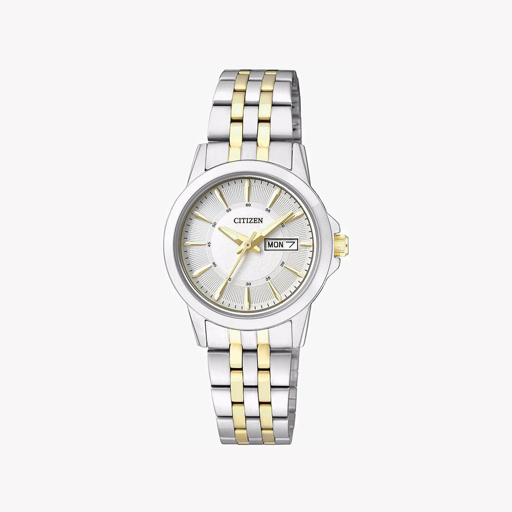 Citizen Eq0608-55a - Elegantly Timeless Women's Watch With Luxe Gold & Silver Design by i-watch