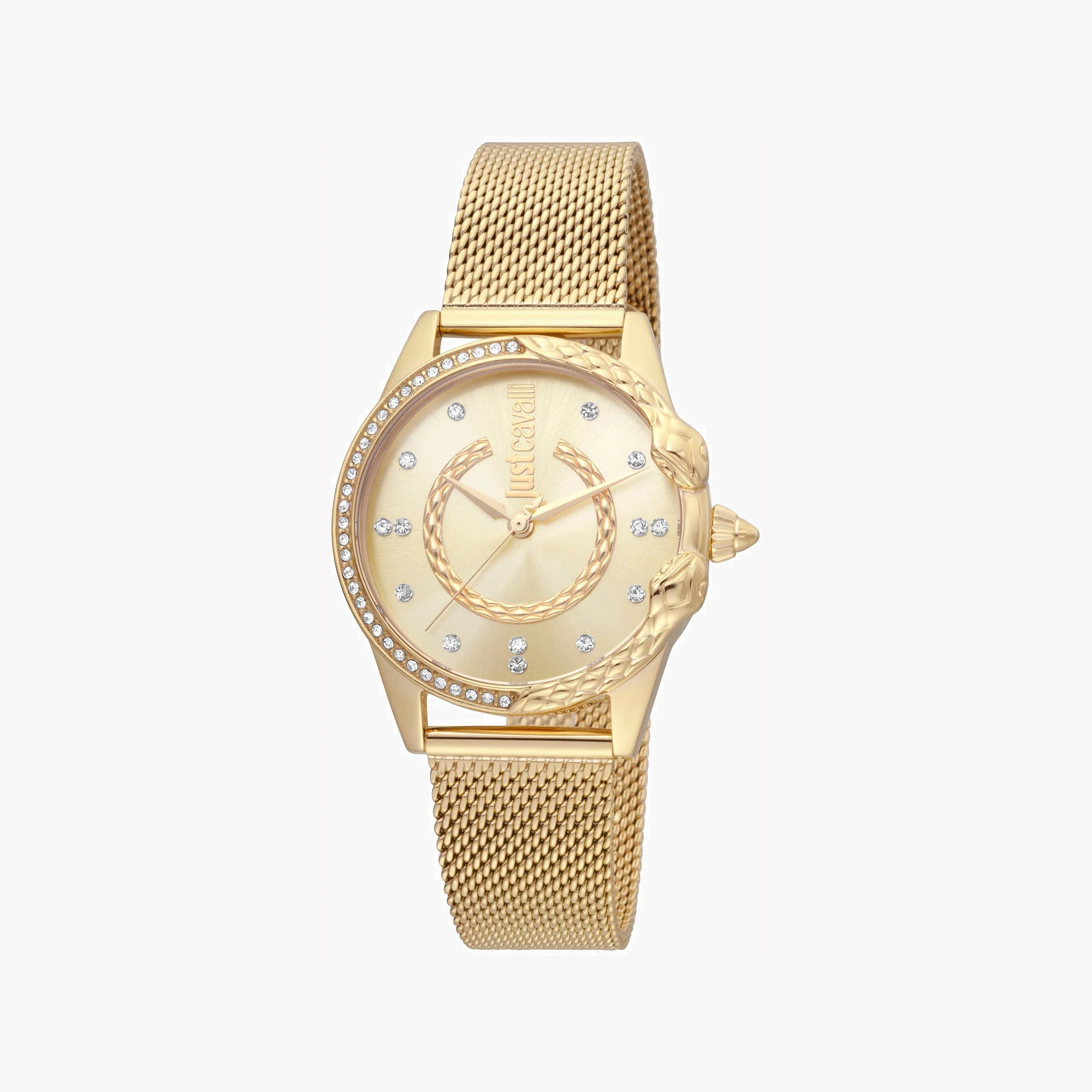 JUST CAVALLI Women's Watch with Gold Stainless Steel Case and Gold Stainless Steel Band