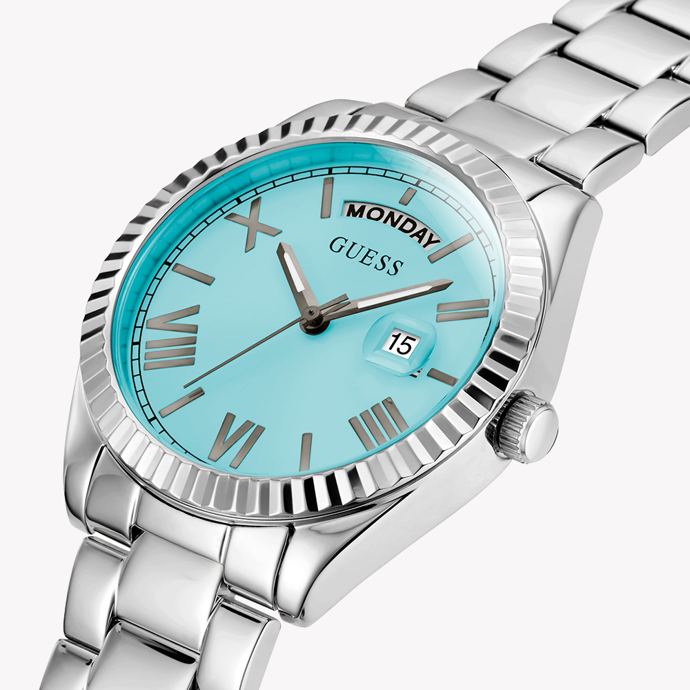 GUESS GW0308L4 STUNNING TIMEPIECE - ELEGANT BLUE DIAL & SILVER STAINLESS STEEL BAND Women's Watch-i-Watch-4