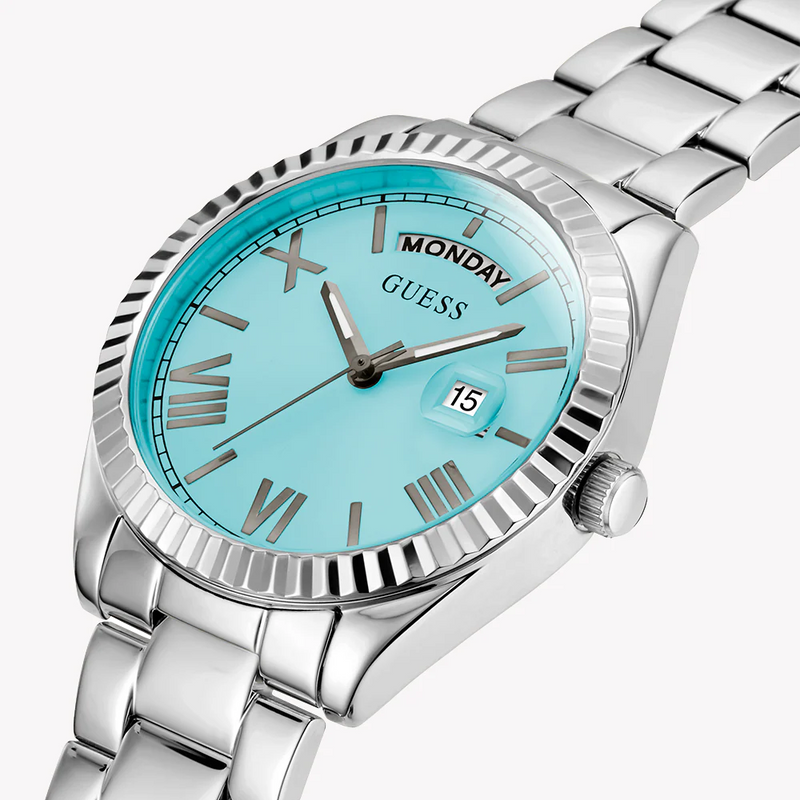 Guess Women's Silver & Blue Stainless Steel Watch | Gw0308l4 by i-watch