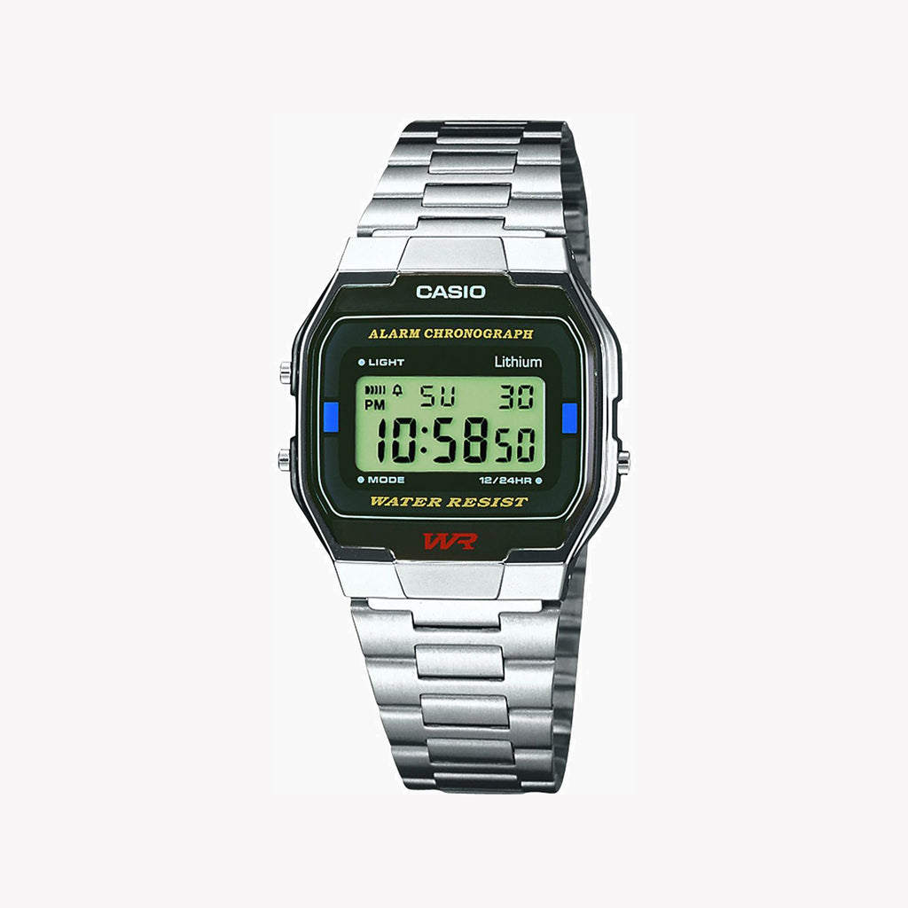 CASIO A163WA-1QES STYLISH MULTIFUNCTIONAL UNISEX WRISTWATCH - ELEGANCE MEETS DURABILITY
