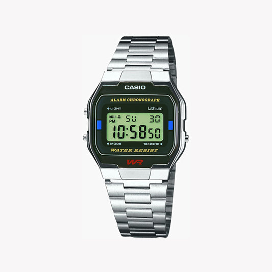 CASIO A163WA-1QES Analoge Unisex-Armbanduhr mit 33-mm-Gehäuse