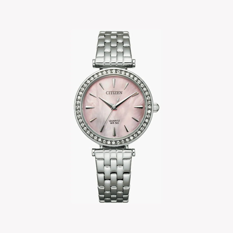 Citizen Women's Silver Watch, Pink Dial | Er0210-55y by i-watch