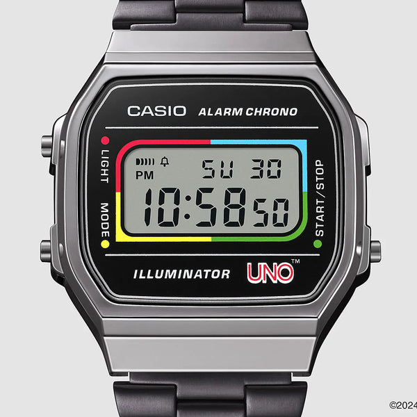 Casio Unisex Black Stainless Steel Watch, Chrome Resin | A168weuc-1a by i-watch