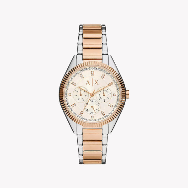 ARMANI EXCHANGE AX5662 - MODERN ELEGANCE IN SILVER-ROSE GOLD WOMEN'S WATCH