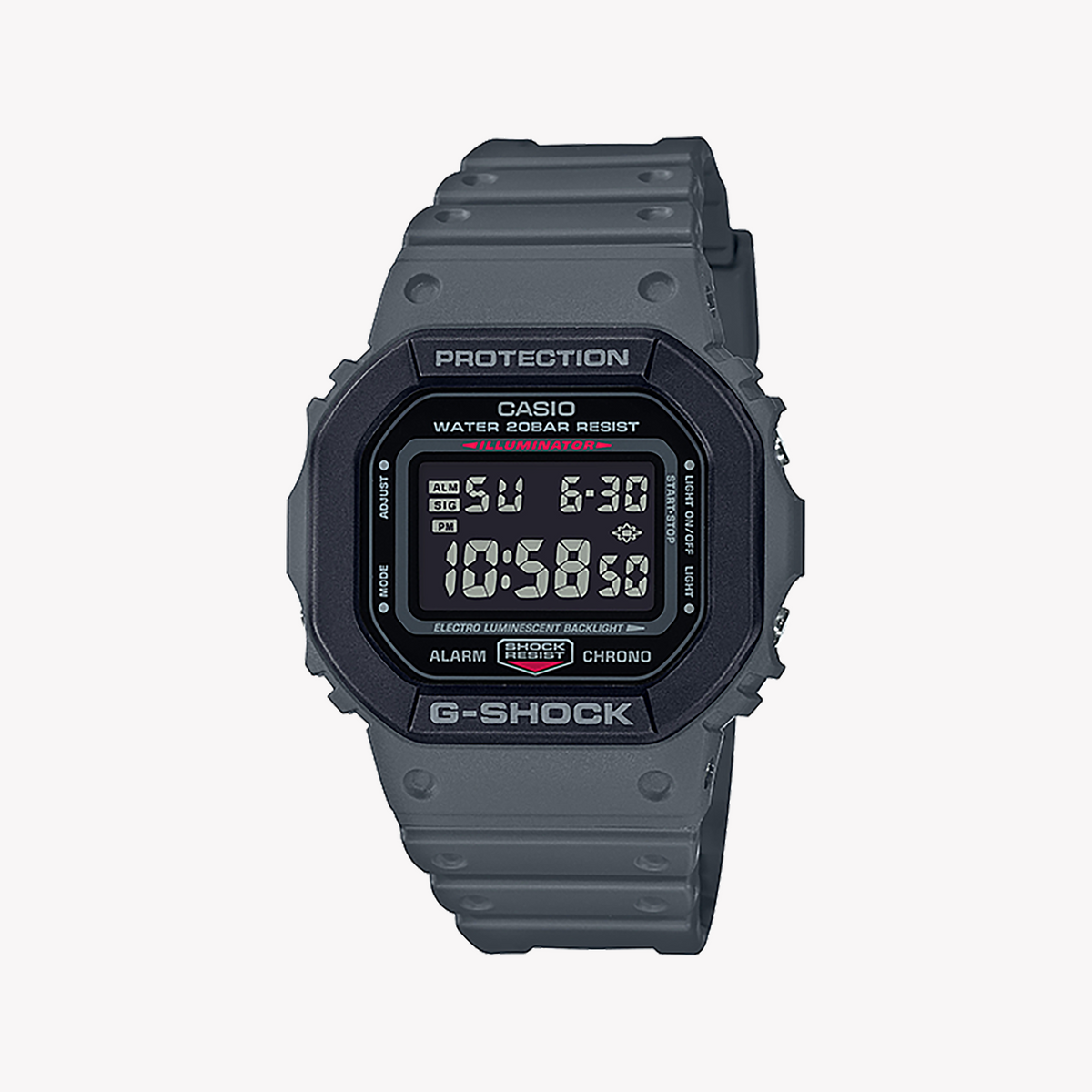 CASIO G-SHOCK DW-5610SU-8DR ADVENTURE READY - MENS GRAY RESIN TIMEPIECE