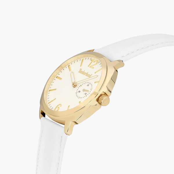 Timberland Men's Gold Watch, Beige Dial, Leather Band | Tdwlb2200403 by i-watch