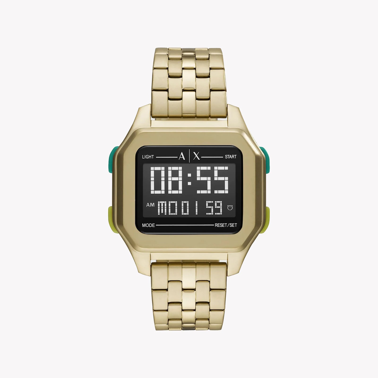 ARANI EXCHANGE AX2950 GOLD SIGNATURE - BOLD LUXURY MEN'S WATCH WITH DIGITAL DIAL