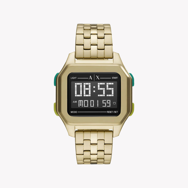 Armani Exchange Men's Gold Stainless Steel Watch, Digital Dial | Ax2950