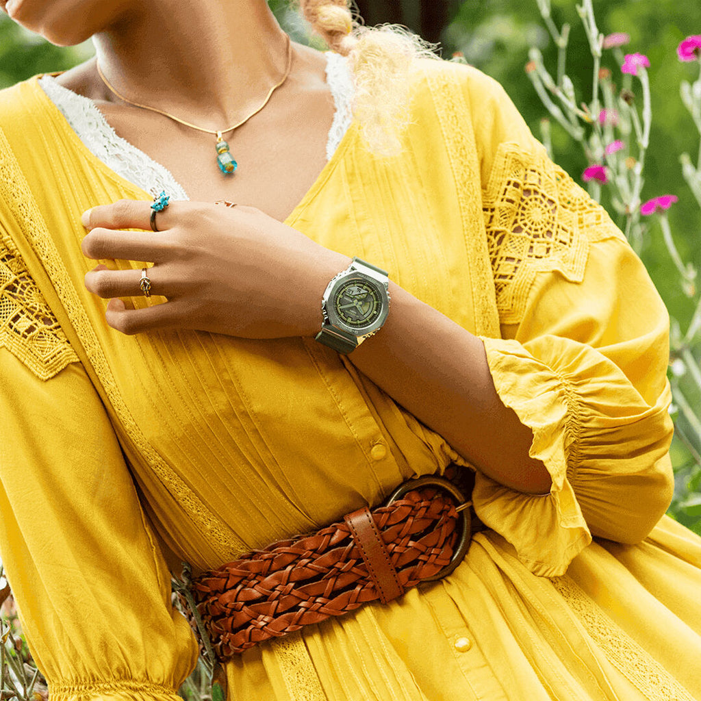 CASIO G-SHOCK GM-S2100-3AER DYNAMIC VERSATILITY - SPORTY GREEN DIAL & SILVER CASE Unisex Adventure Watch-i-Watch-4