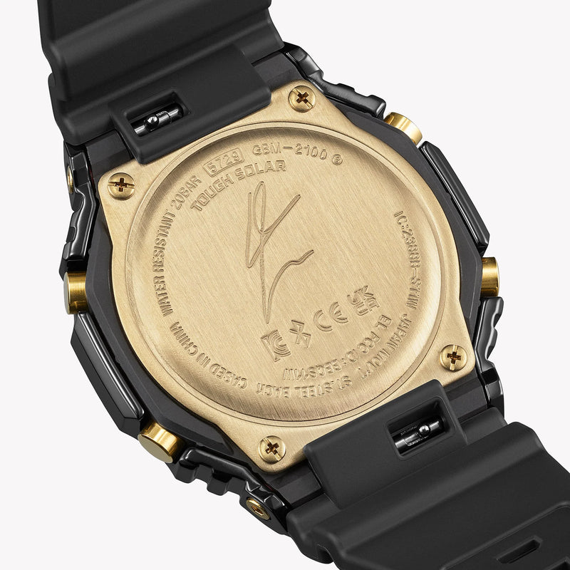 Casio G-Shock Men's Black Resin, Rose Gold Accents | Gbm-2100rh-1aer by i-watch