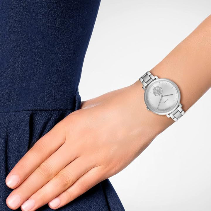 FOSSIL ES4437 TIMELESS GLAMOUR - ELEGANT SILVER WOMEN’S WATCH with Stainless Steel Bracelet-i-Watch-3