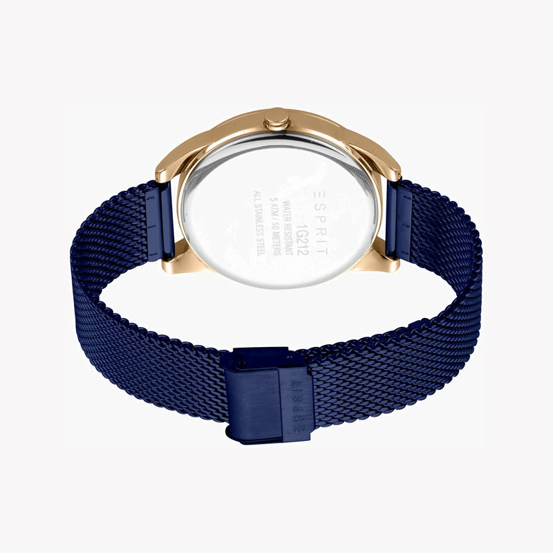 Esprit Men's Blue Stainless Steel Watch, Blue Dial | Es1g046m0085 by i-watch