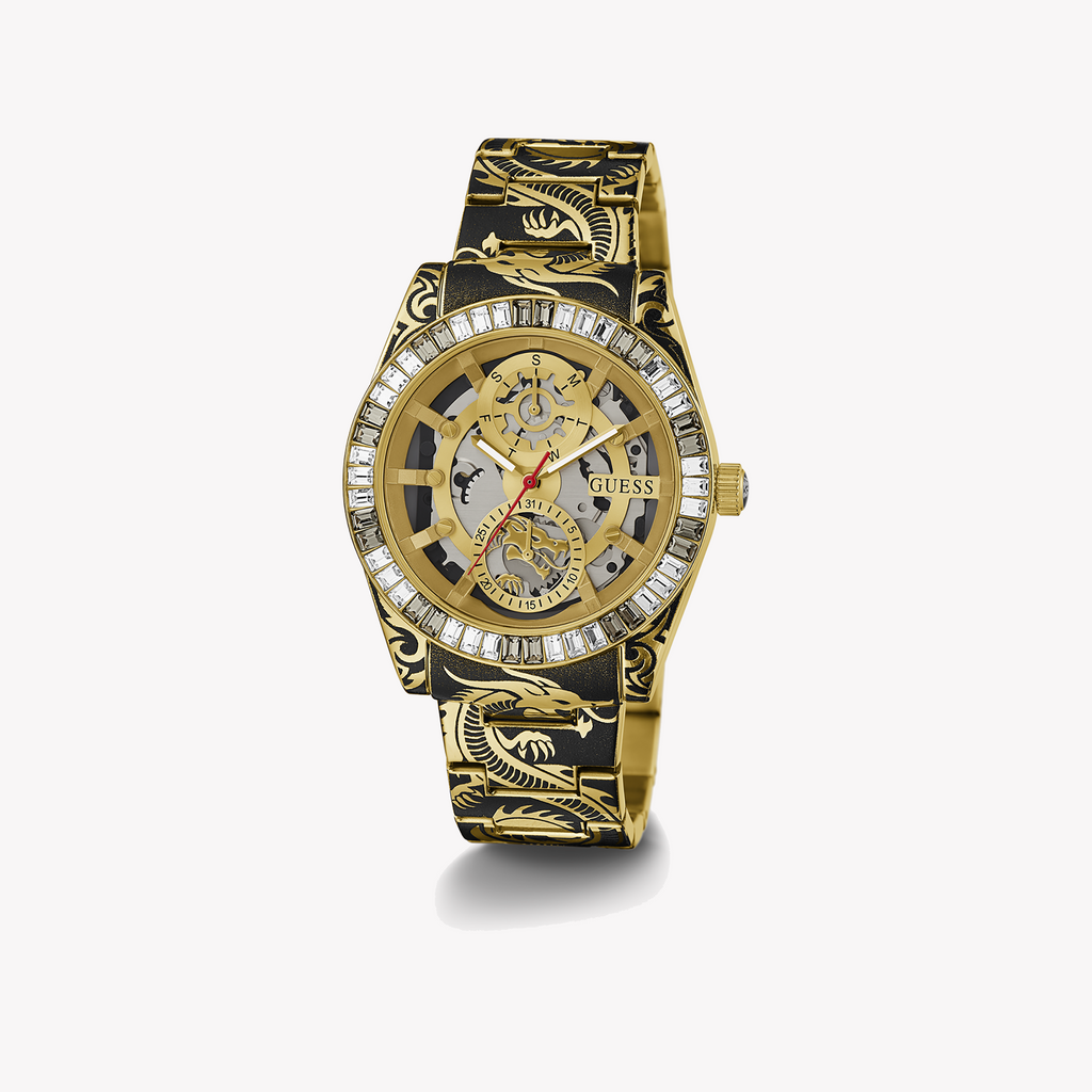 GUESS GW0649G1 VIBRANT TIME - MULTICOLOR STAINLESS STEEL WATCH WITH GOLD DIAL-i-Watch-4