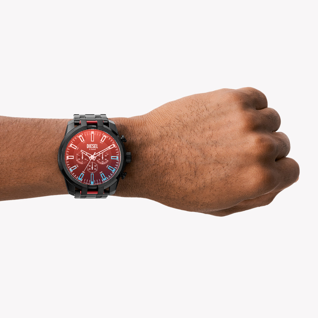 DIESEL DZ4589 BOLD STATEMENT - MEN'S BLACK STAINLESS STEEL WATCH WITH EDGY DESIGN-i-Watch-4