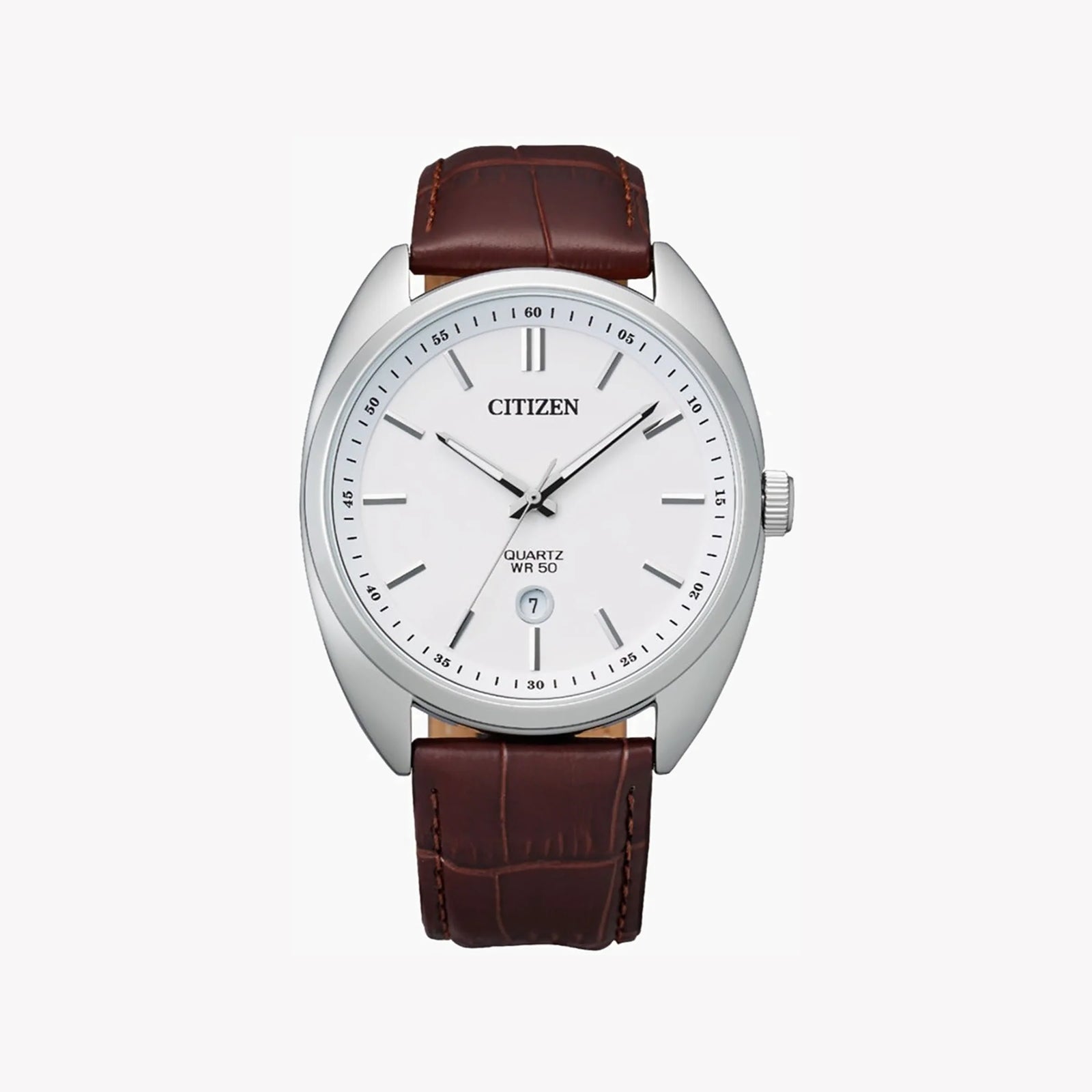 Citizen Men's Silver Stainless Steel, Brown Leather | Bi5090-09a by i-watch