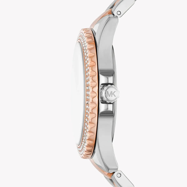 Michael Kors Women's Silver-Rose Gold Watch, Rose Gold Dial | Mk7402 by i-watch