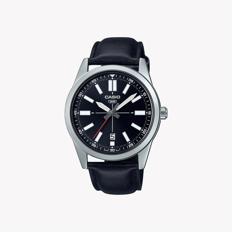 Casio Men's Stainless Steel Watch, Black Dial | Mtp-Vd02l-1e by i-watch