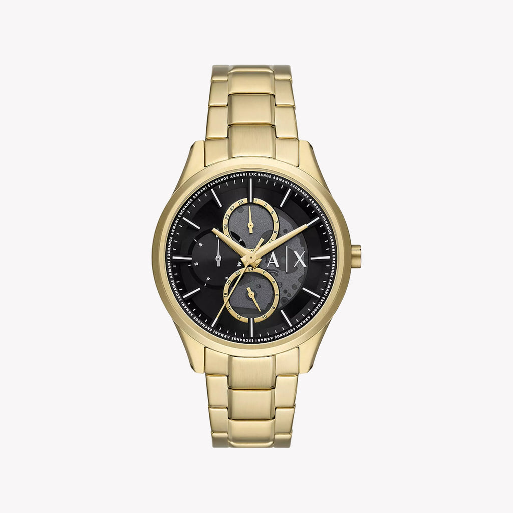 ARMANDI EXCHANGE AX1875 - BOLD GOLD TIMEPIECE FOR MEN - MODERN ELEGANCE & RELIABILITY