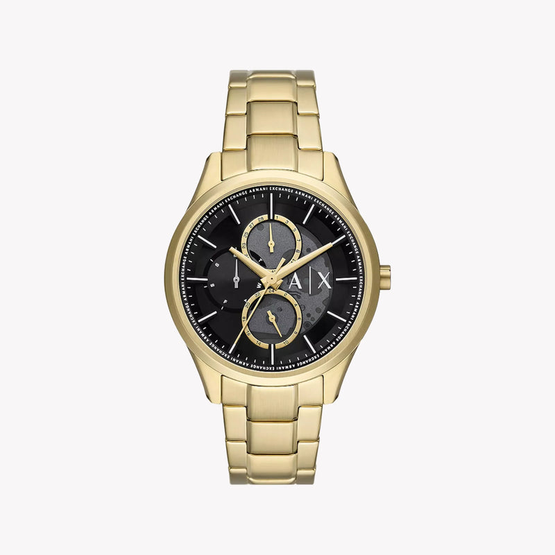 ARMANDI EXCHANGE AX1875 - BOLD GOLD TIMEPIECE FOR MEN - MODERN ELEGANCE & RELIABILITY