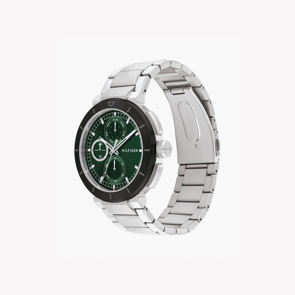 Tommy Hilfiger Men's Stainless Steel, Green Dial | 1792117 by i-watch