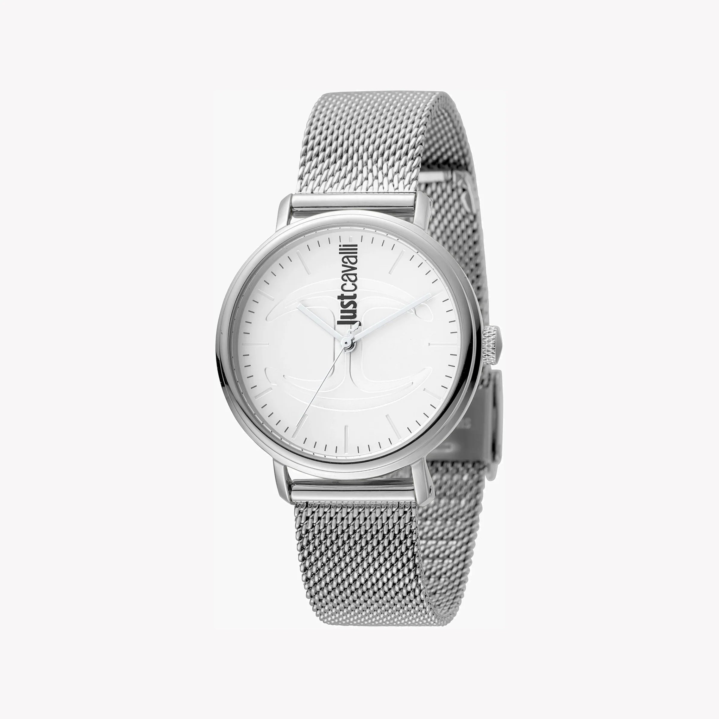 JUST CAVALLI Women's Watch with Silver Stainless Steel Case and Silver Stainless Steel Band