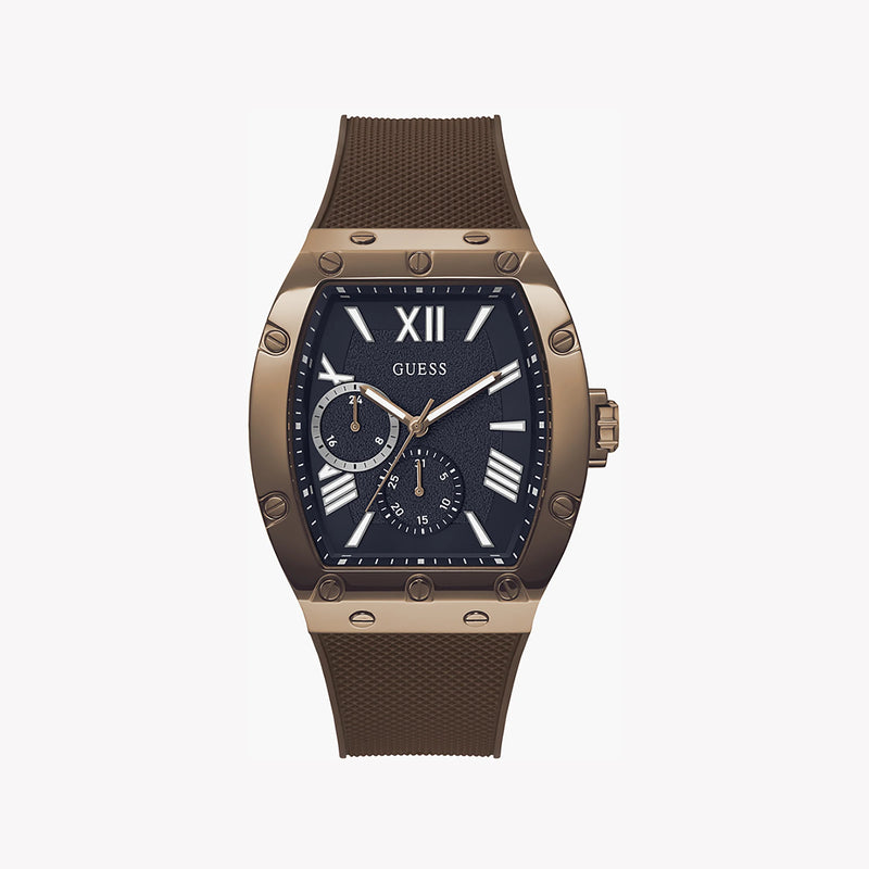 Guess Men's Rose Gold Watch, Black Dial | Gw0568g1 by i-watch