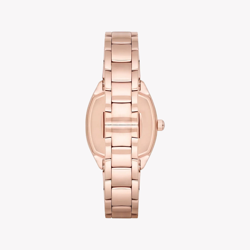 Emporio Armani Women's Rose Gold Watch, White Dial | Ar11038 by i-watch
