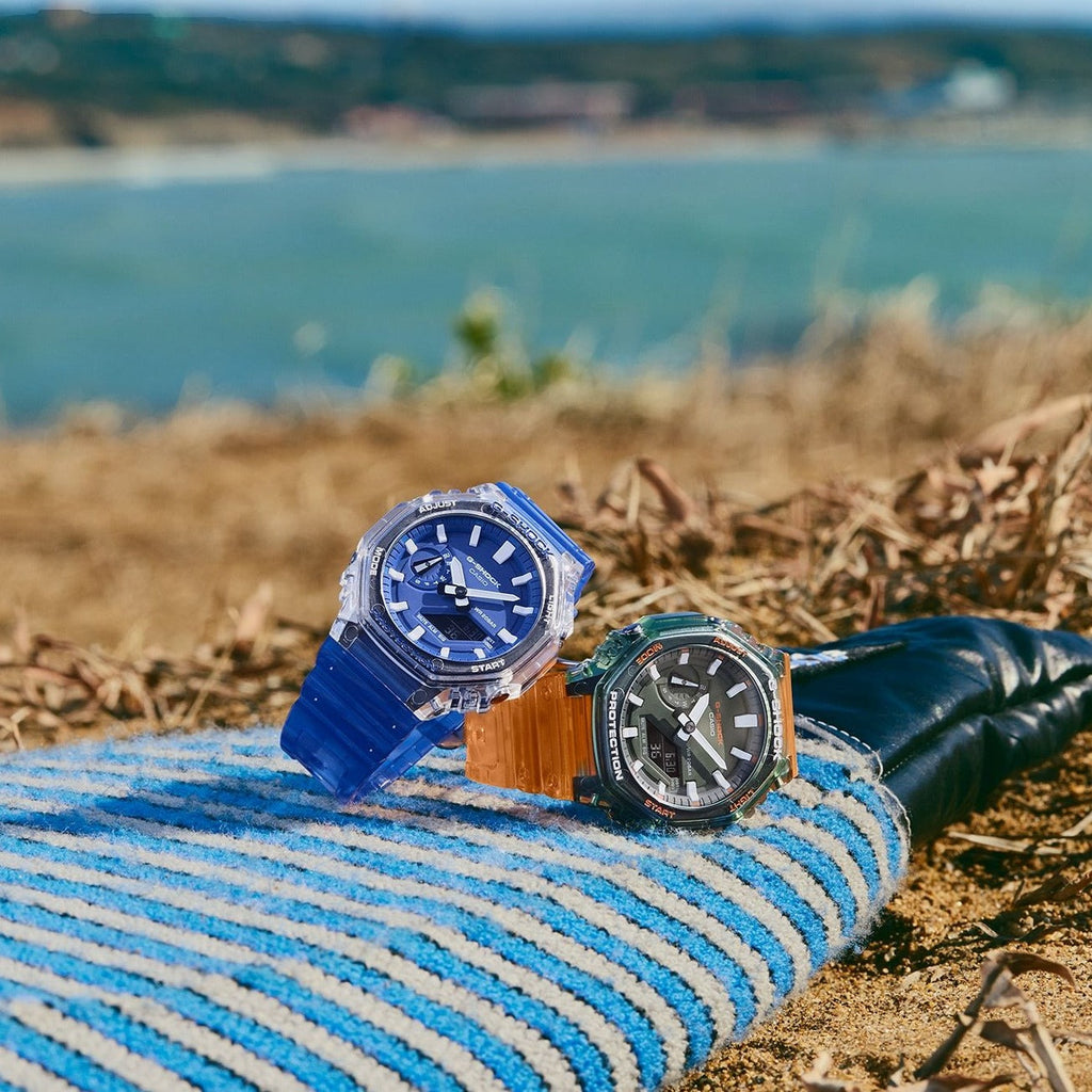 CASIO G-SHOCK GA-2100HC-2ADR OAK - BOLD BLUE ADVENTURE MEN'S WATCH with Durable Resin Band and Digital Dial-i-Watch-5