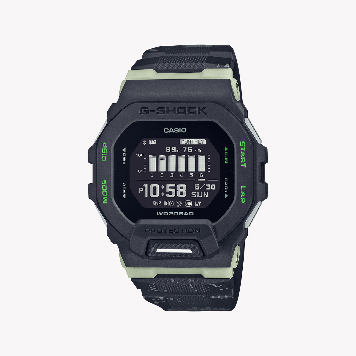 CASIO G-SHOCK GBD-200LM-1DR BOLD ADVENTURER - MEN'S SPORTY SMARTWATCH with black resin band and digital dial