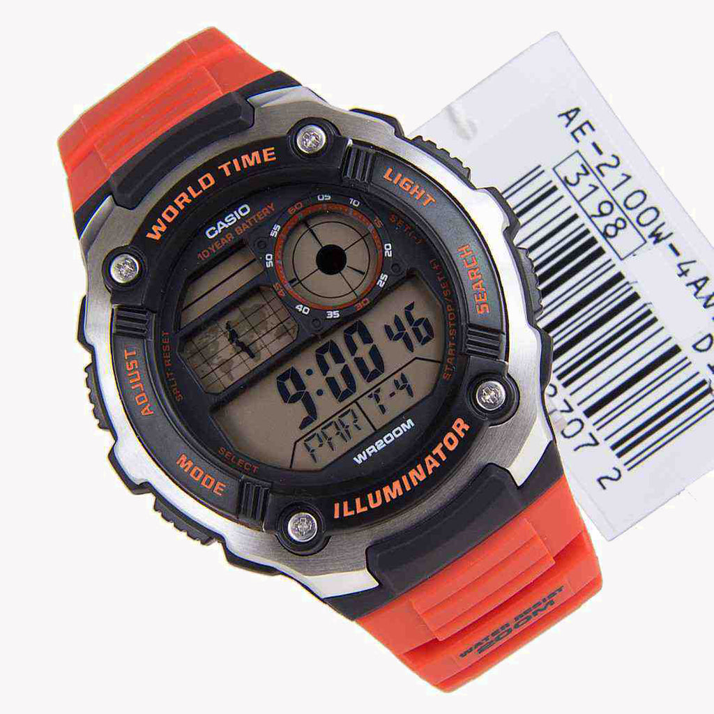 CASIO AE-2100W-4AVDF ADVENTURE READY - BOLD SPORTY MEN'S WATCH with Vibrant Orange Band and Sleek Design-i-Watch-5