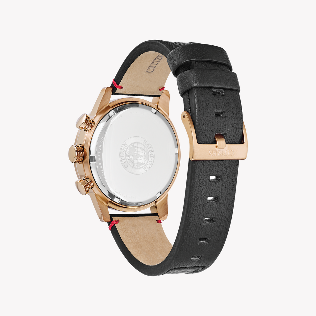 CITIZEN CA0683-08E - ELEGANT TIMEKEEPER - ROSE GOLD STAINLESS STEEL & BLACK LEATHER MEN'S WATCH-i-Watch-4