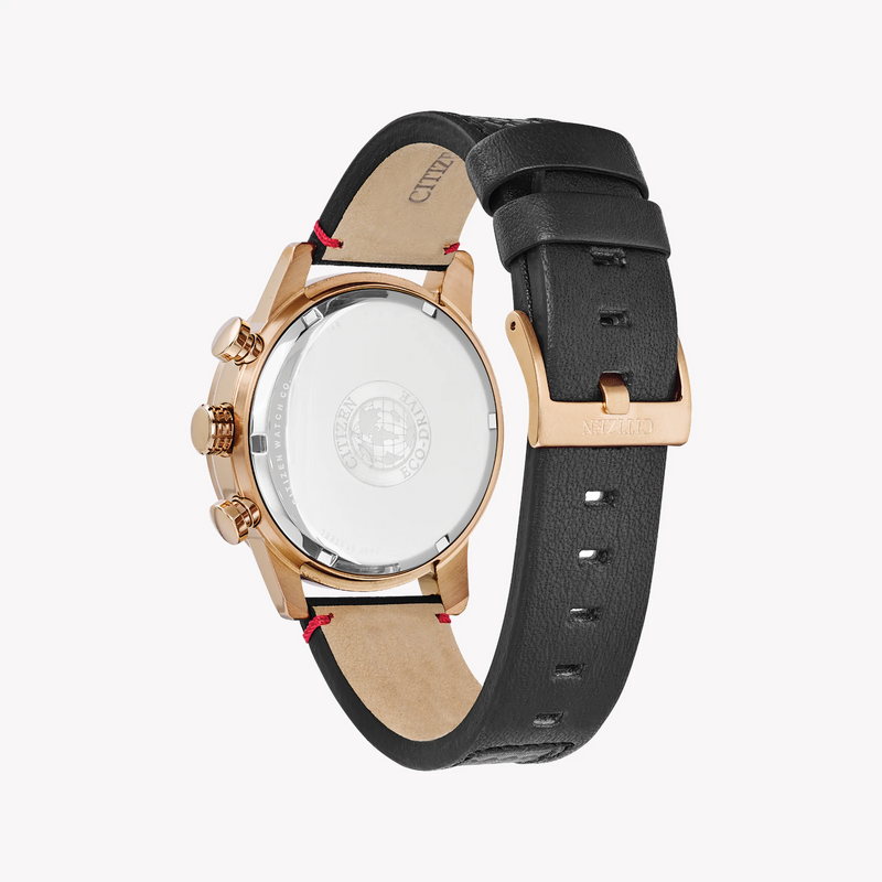 Citizen Ca0683-08e - Elegant Timekeeper - Rose Gold Stainless Steel & Black Leather Men's Watch by i-watch