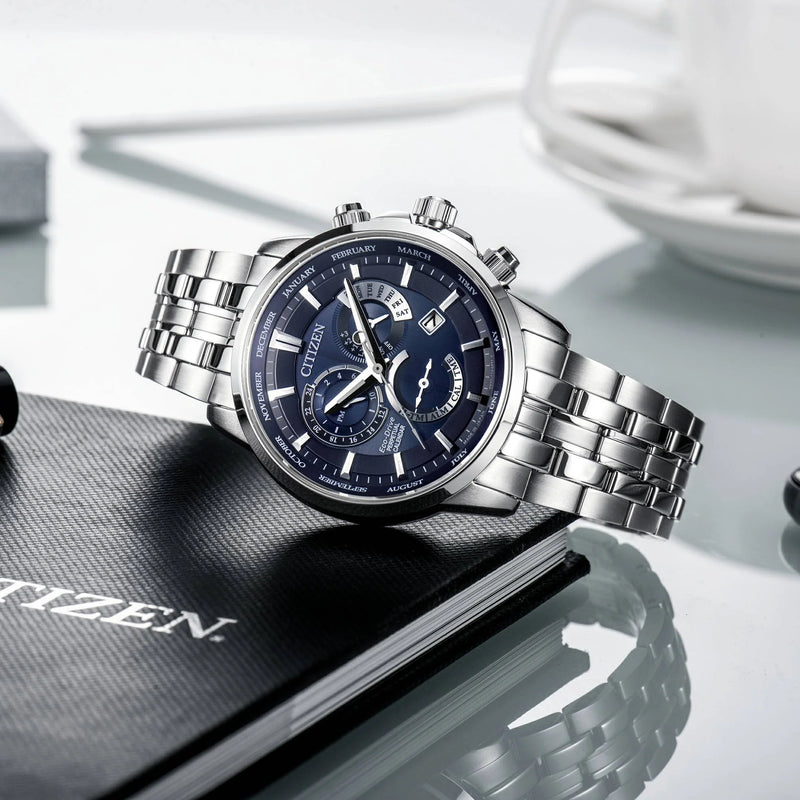 Citizen Bl8140-80l - Elegantly Functional Men's Eco-Drive Timepiece With Blue Dial by i-watch