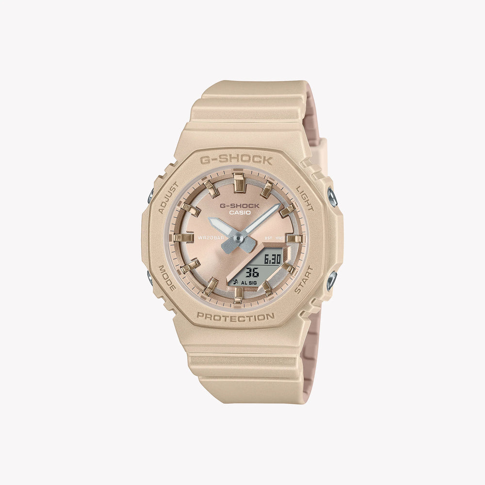 Casio Women's Beige Bio-Plastic Watch, Shock Resistant | Gma-P2100st-9aer by i-watch