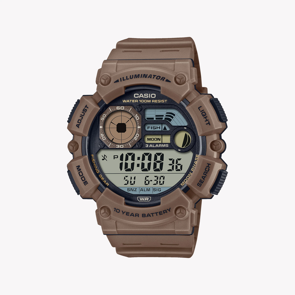 Casio Men's Brown Resin Watch, Sporty & Durable | Ws-1500h-5avdf by i-watch