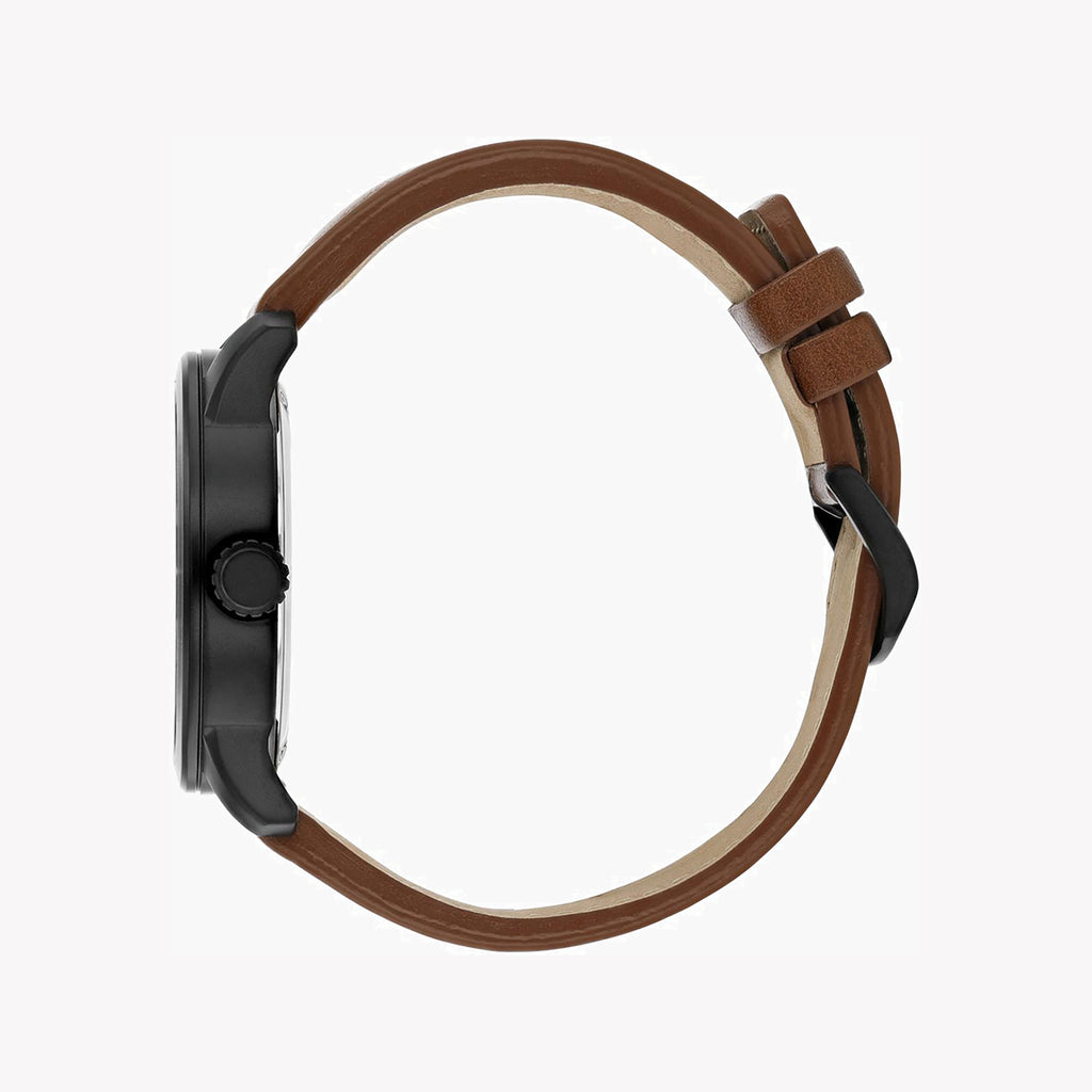 CITIZEN BM8475-26E BOLD PERFORMANCE - ELEGANT MEN'S ECO-DRIVE WATCH with Leather Band and Dark Gray Dial-i-Watch-2