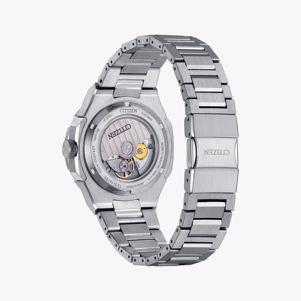 Dynamic Precision Men's Silver Stainless Steel Watch, Black Dial | Nb6031-56e by i-watch