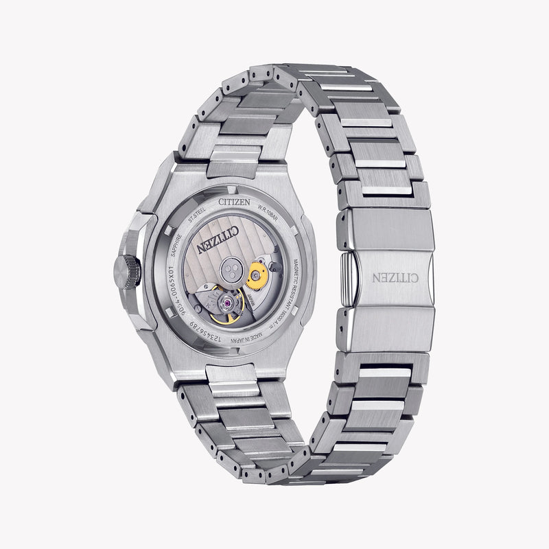 Dynamic Precision Men's Silver Stainless Steel Watch, Black Dial | Nb6031-56e by i-watch