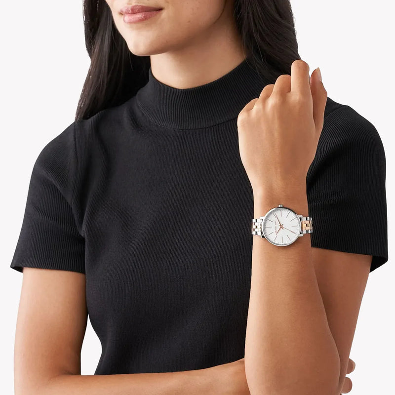 Michael Kors Women's Rose Gold Watch, Silver Dial | Mk7271 by i-watch