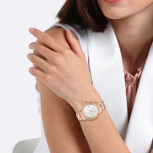 Fossil Women's Rose Gold Watch, White Dial | Es5131 by i-watch