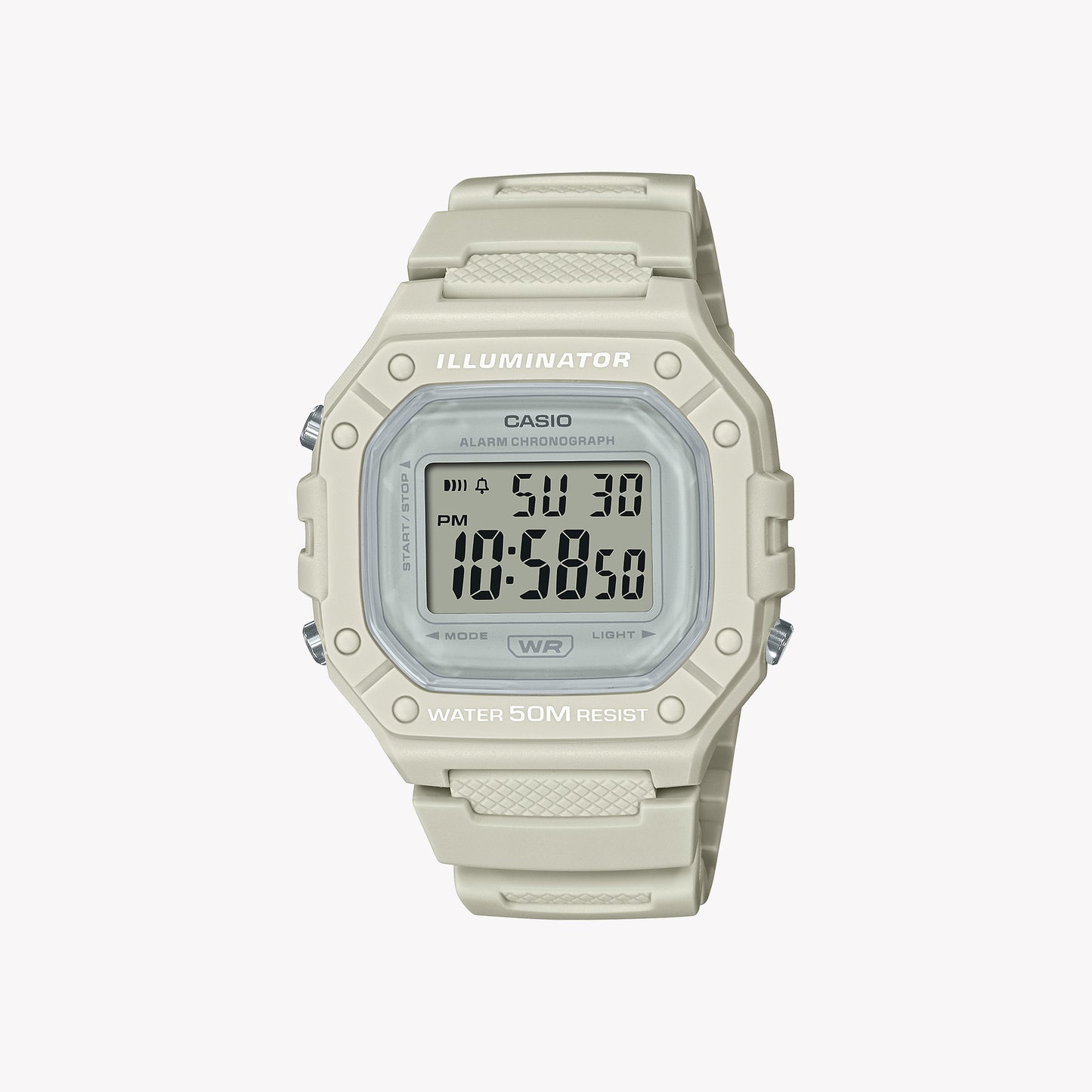 Casio W-218HC-8AV Digital white Unisex Watch