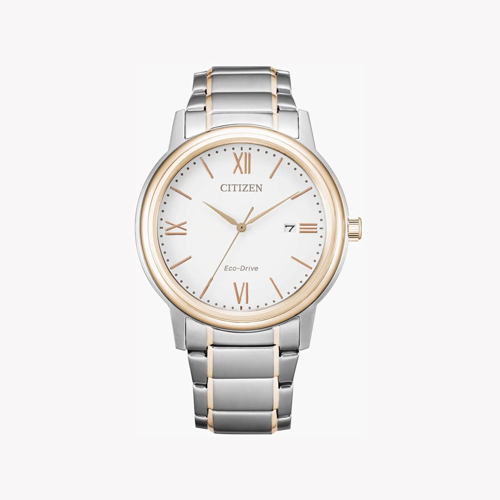 Citizen Men's Rose Gold & Silver Watch, White Dial | Aw1676-86a by i-watch
