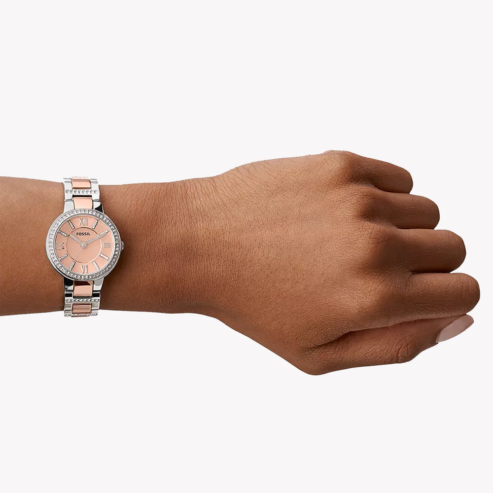 Fossil Women's Two Tone Watch, Rose Gold Dial | Es3405 by i-watch