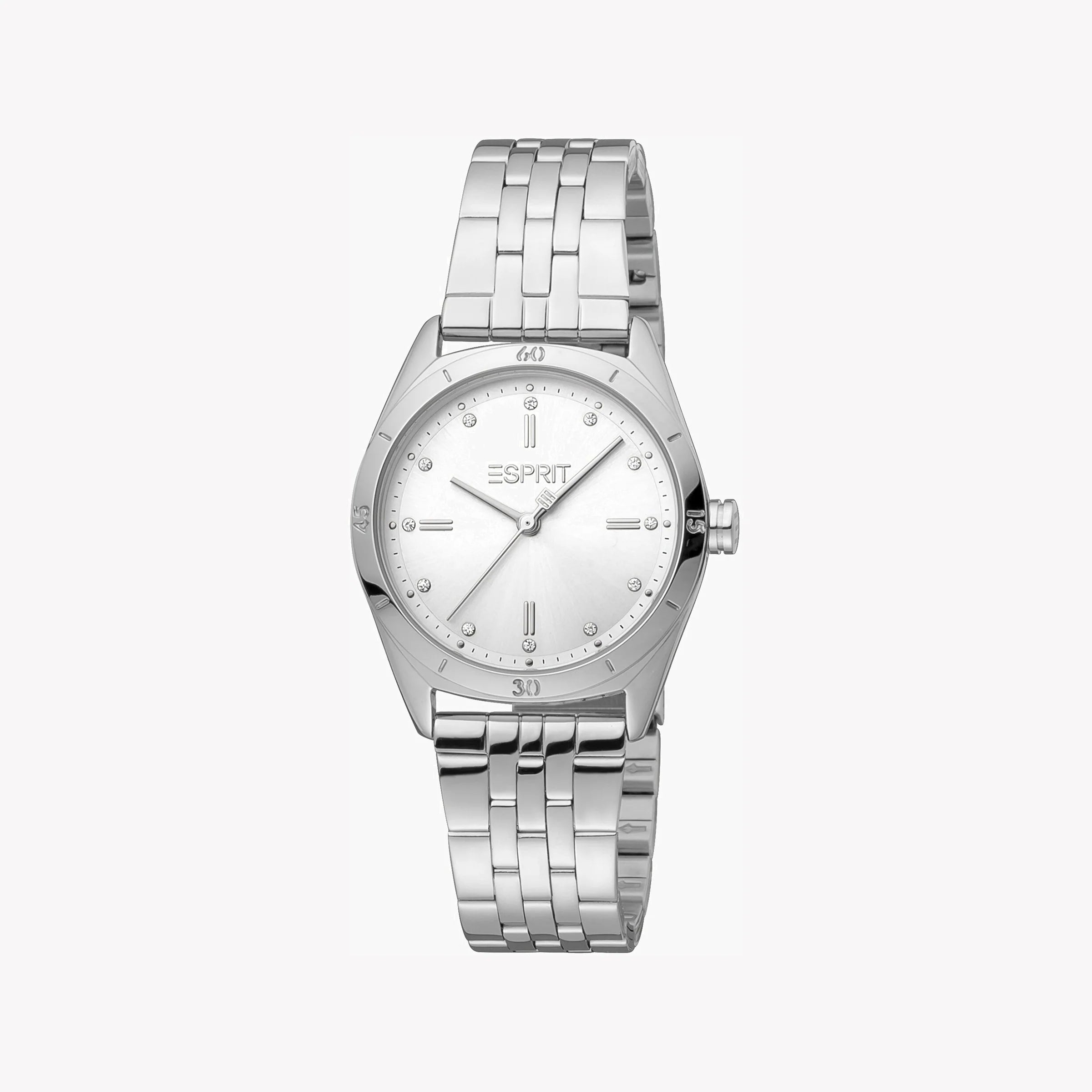 ESPRIT Women's Watch with Silver Stainless Steel Case and Silver Stainless Steel Band