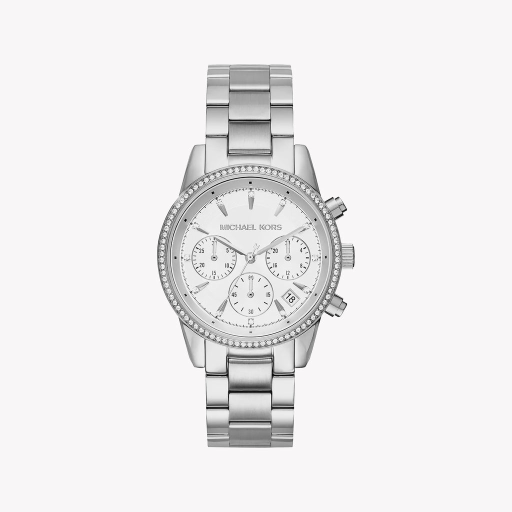 MICHAEL KORS MK6428 - ELEGANT SILVER STAINLESS STEEL WOMEN'S WATCH - TIMELESS SOPHISTICATION & STYLE