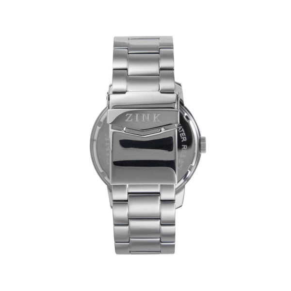 Zink Zk126g5ss-26-B - Elegant Silver Stainless Steel Men's Watch With Black Dial